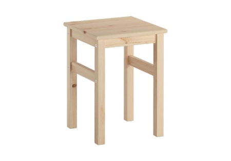 Табурет на прямых ножках массив натуральный