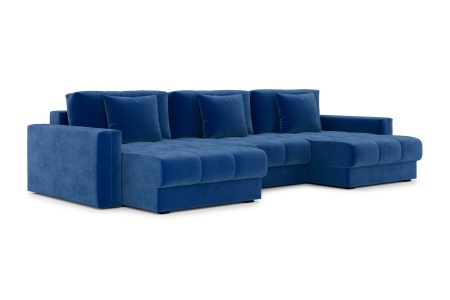 Диван п-образный тик-так Монарх М1О2 темно-синий